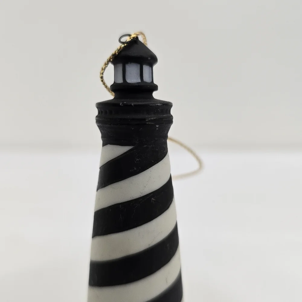 vintage 90s Cape HATTERS‎ Geo Z LEFTON Lighthouse Christmas Holiday Ornament